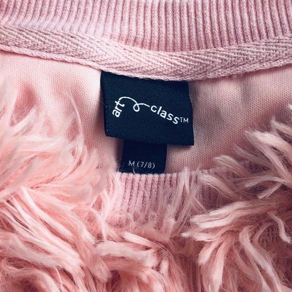 Art Class Pink Faux-Fur Sweater Teddy Bear Sz M - Picture 5 of 5
